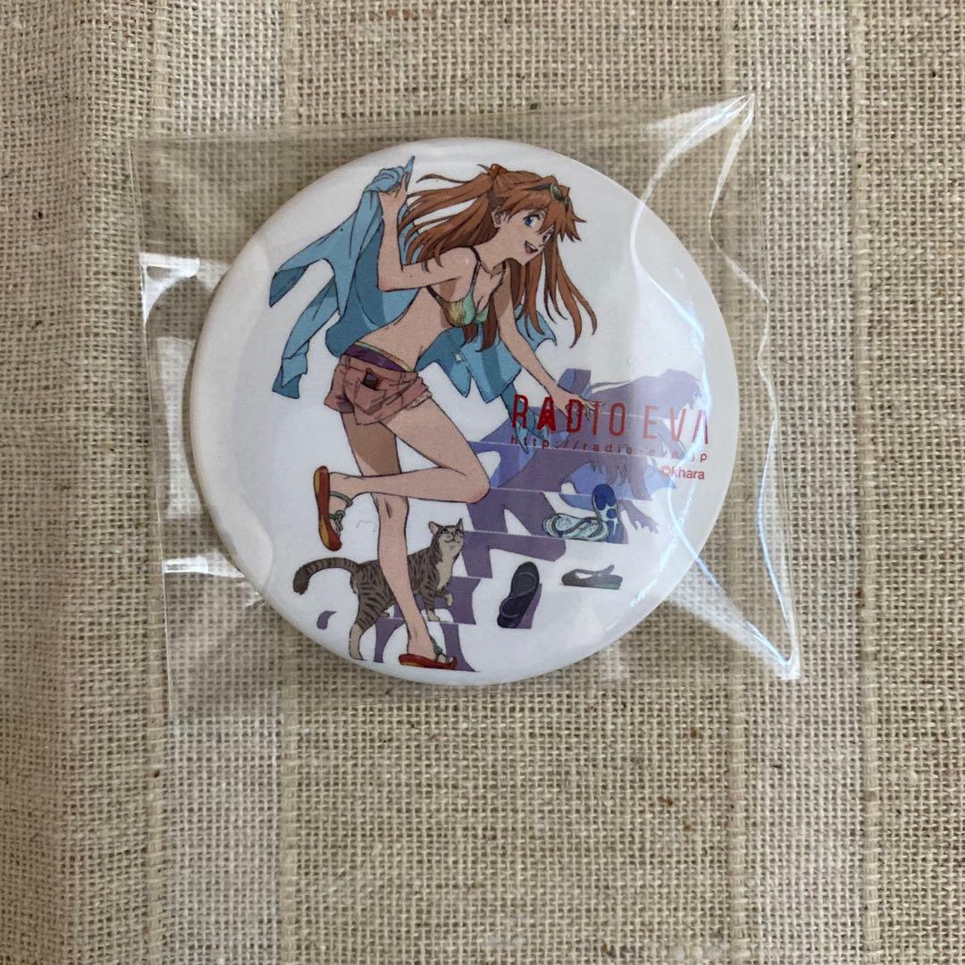 匿名配送 エヴァンゲリオンストア限定 大判マルチクロス ラジオ 缶バッジ 3点