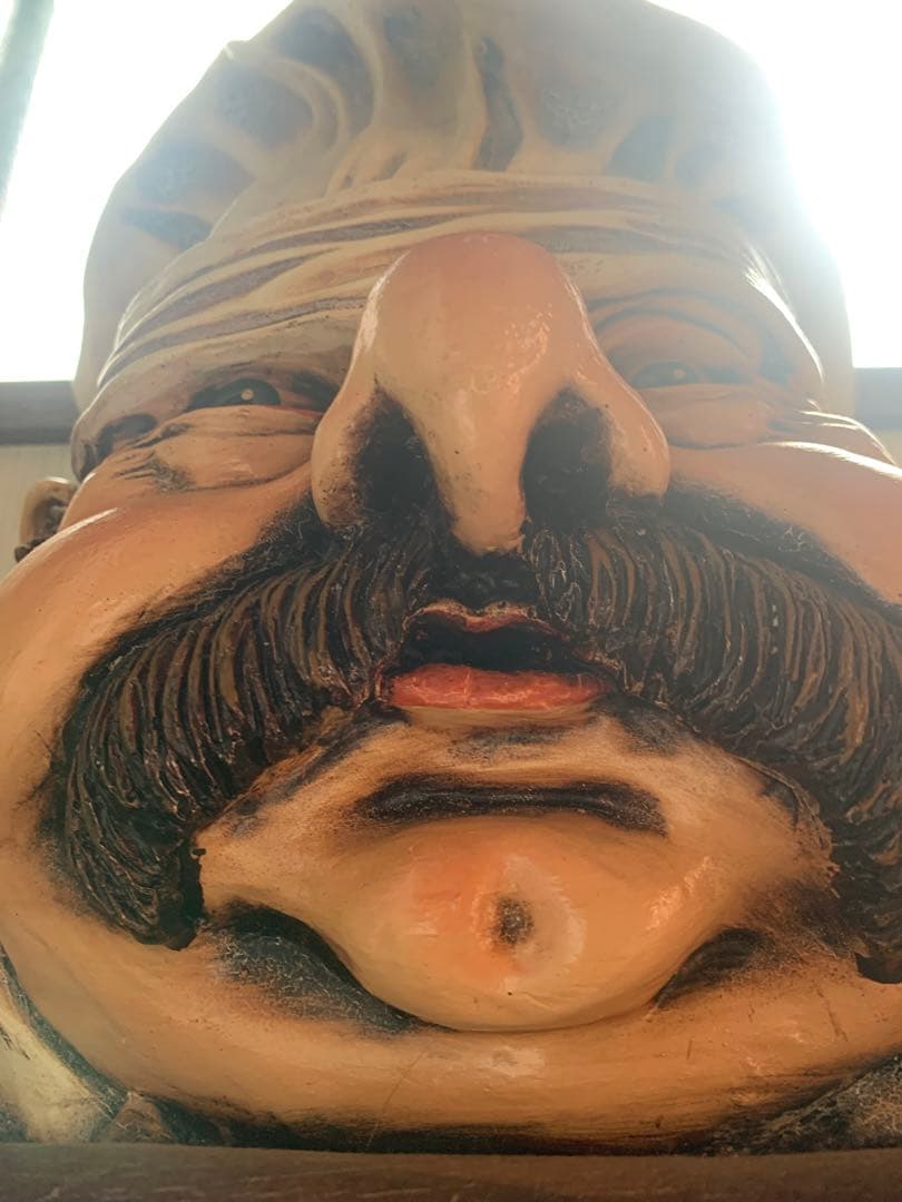 木彫り　メニューボード　黒板　アンティーク　シェフ　おじさん　激レア！　入手困難