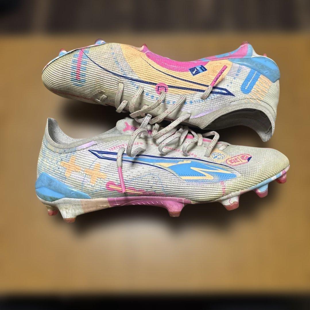 Diadora サッカーシューズ スパイク ホワイト/マルチカラー　26.5cm