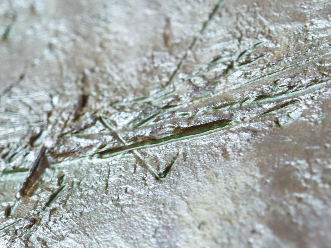 彫刻家 吉岡ひろ ブロンズ カマキリ レリーフ 壁掛け 飾り