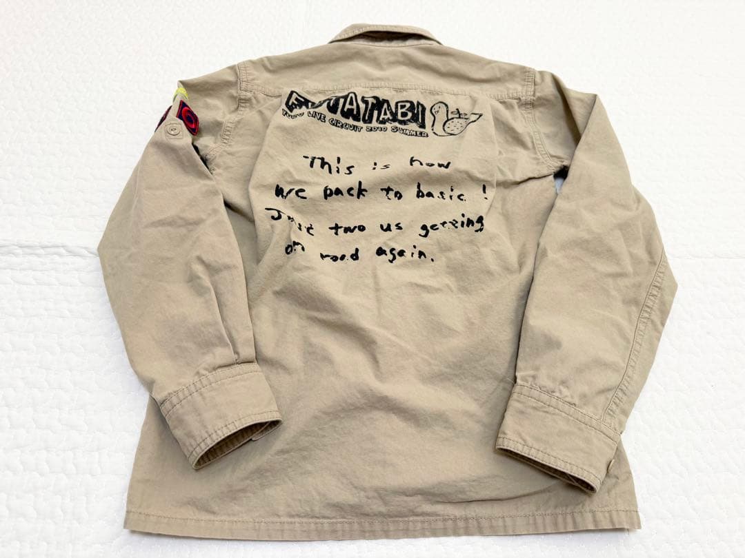 ゆず　FUTATABI ミニタリーシャツ　ベージュ　岩沢厚治