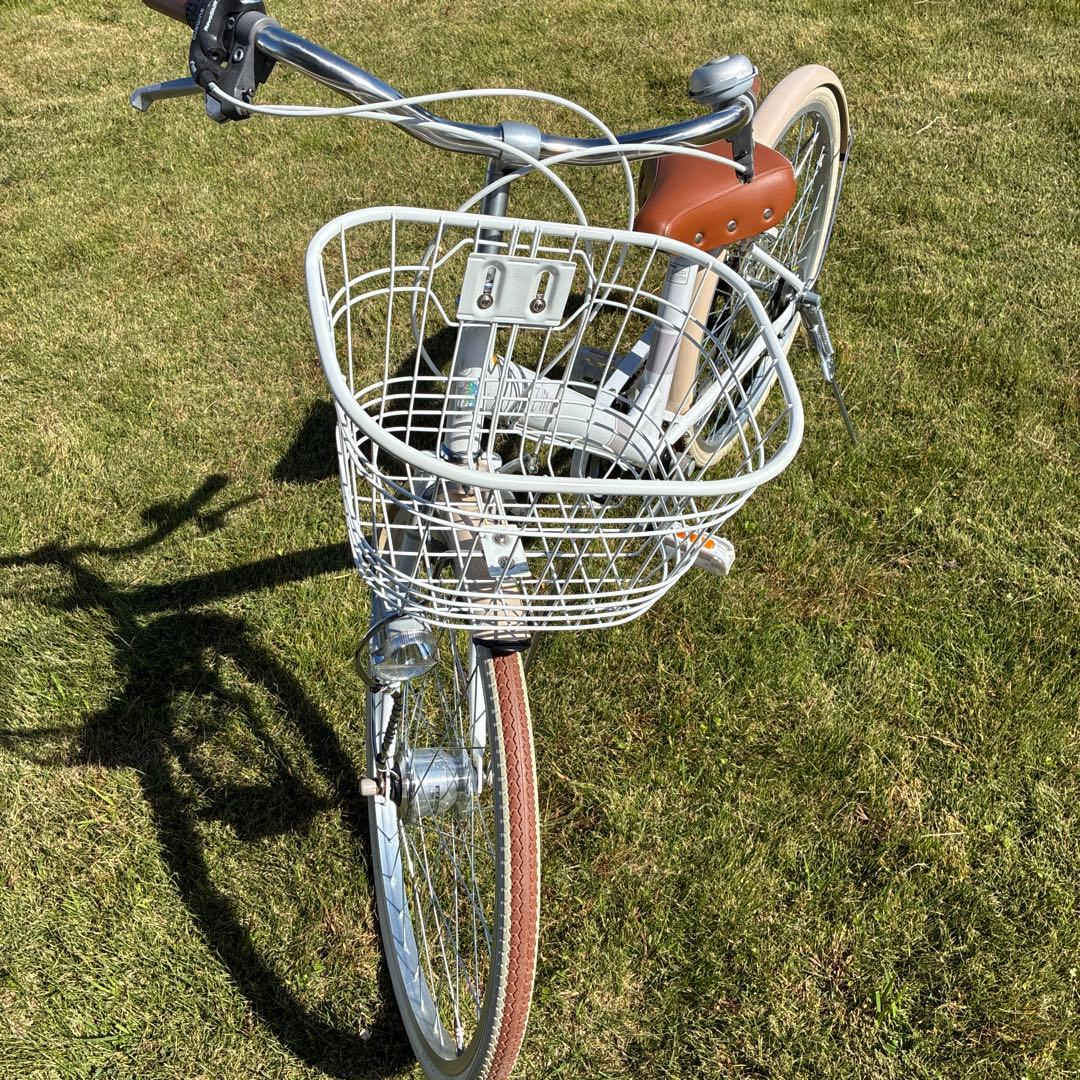 【専用】【手渡し限定】子供用自転車 ホワイト フロントバスケット付き 24インチ