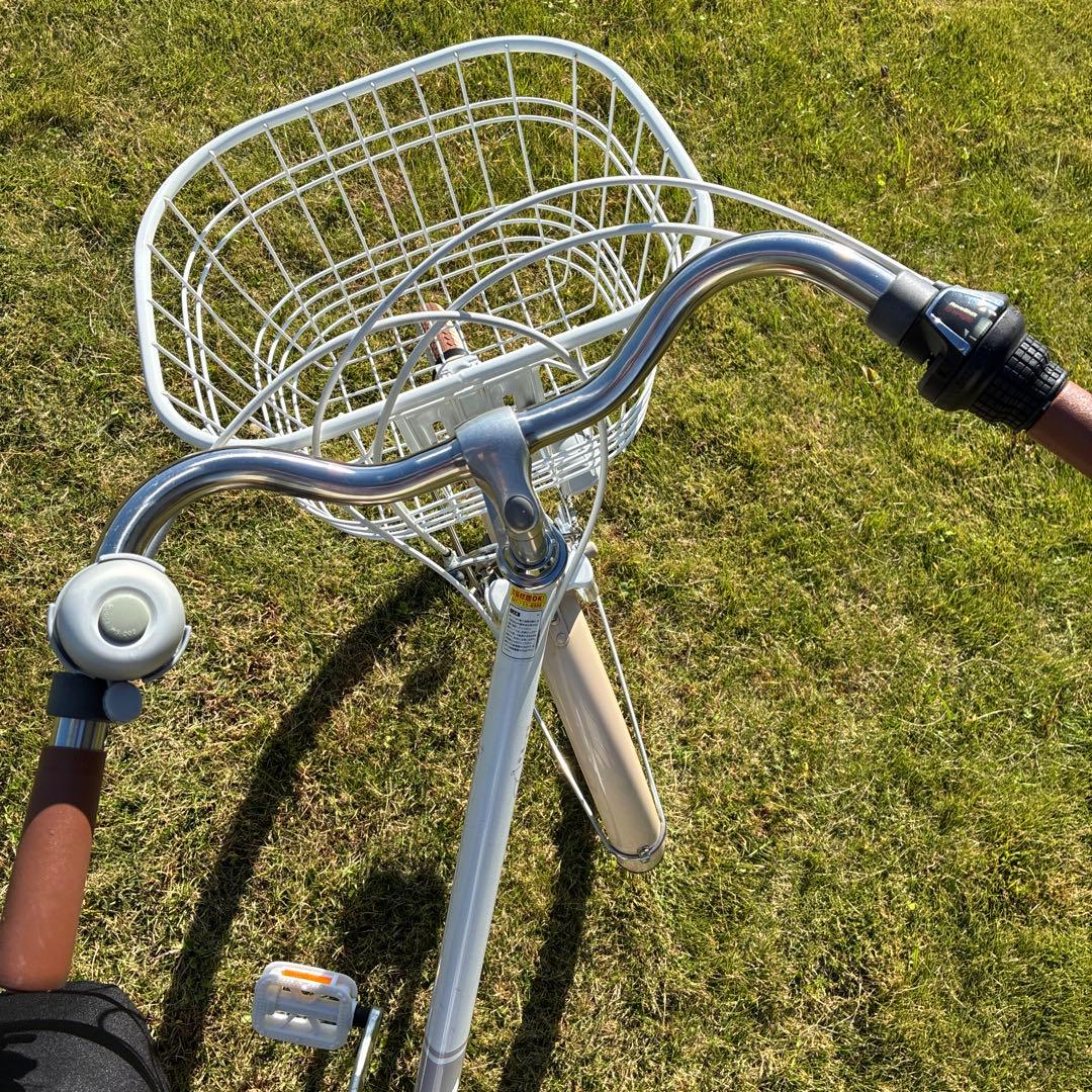 【専用】【手渡し限定】子供用自転車 ホワイト フロントバスケット付き 24インチ