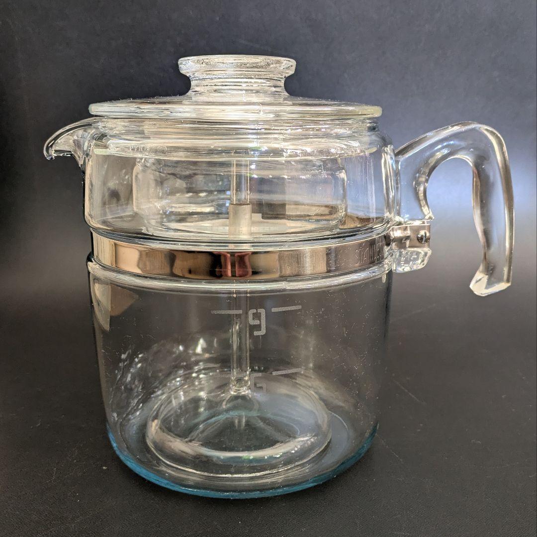 PYREX ガラスパーコレーター　アメリカ製　ビンテージ　直火可能