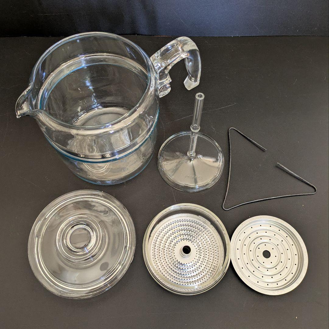 PYREX ガラスパーコレーター　アメリカ製　ビンテージ　直火可能