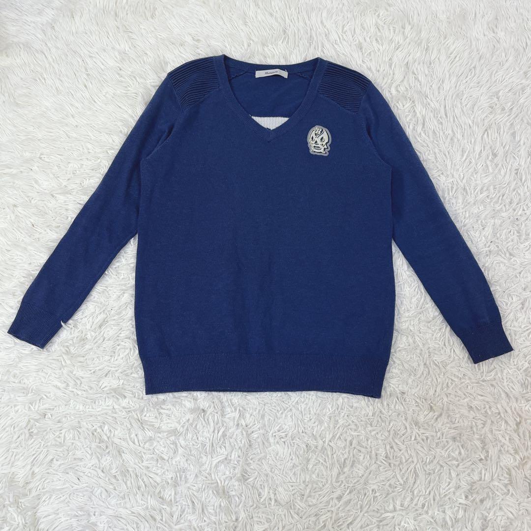 ラッセルノ vネックセーター ネイビー Russeluno ゴルフウェア　4