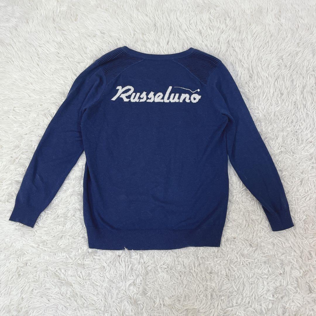 ラッセルノ vネックセーター ネイビー Russeluno ゴルフウェア　4
