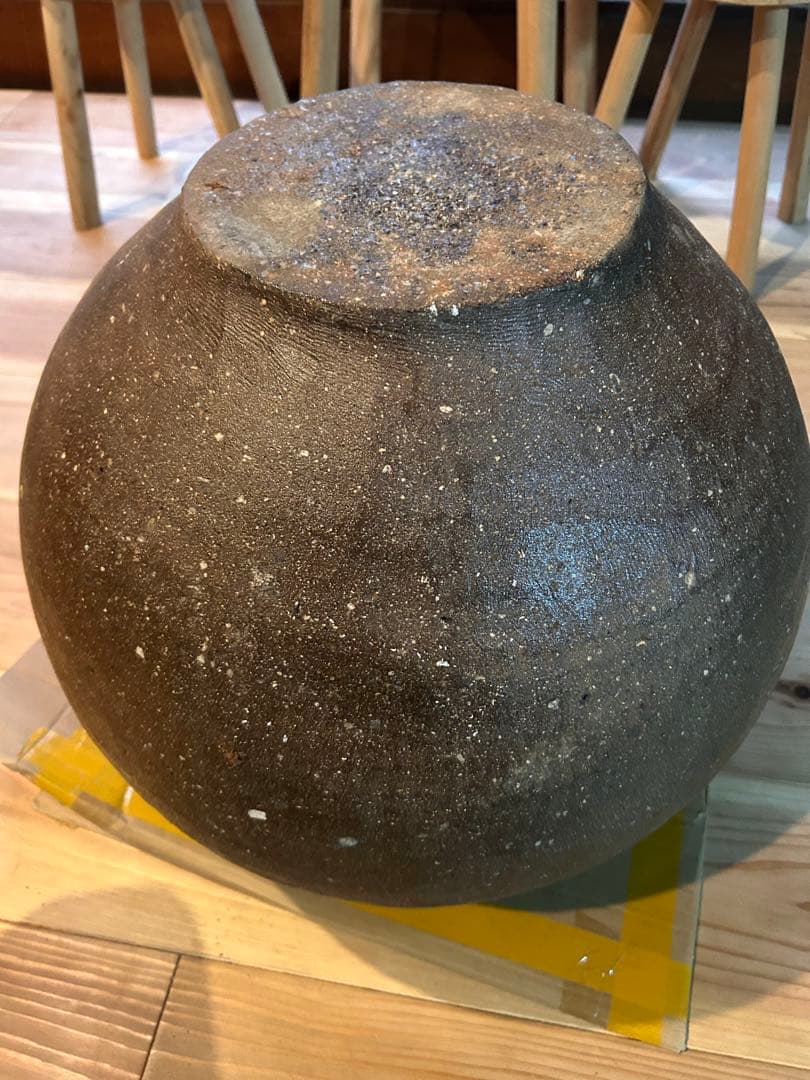 古美術◾️蔵の入口付近にあった特大50cmサイズの壺、壷、花瓶、甕、花道具、茶道具