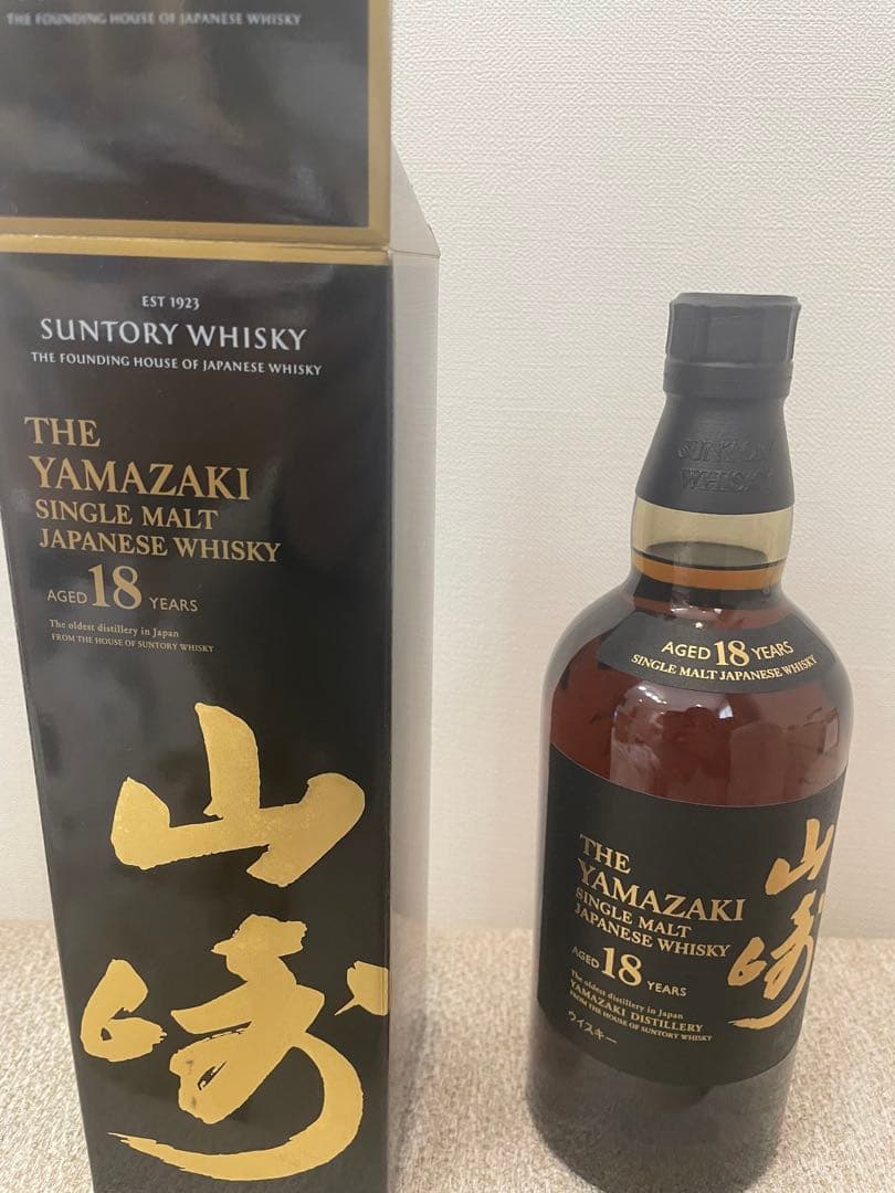 山崎 18年 シングルモルトウイスキー 750ml 箱入り　新品未開封