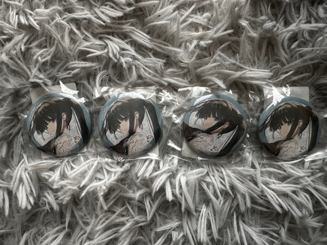 DMMスクラッチWHITE ALBUM2 E賞 缶バッジ 冬馬かずさ 4枚セット