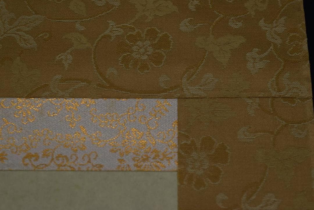 真作/紅葉/梅花椿之図//掛軸☆宝船☆Z-902