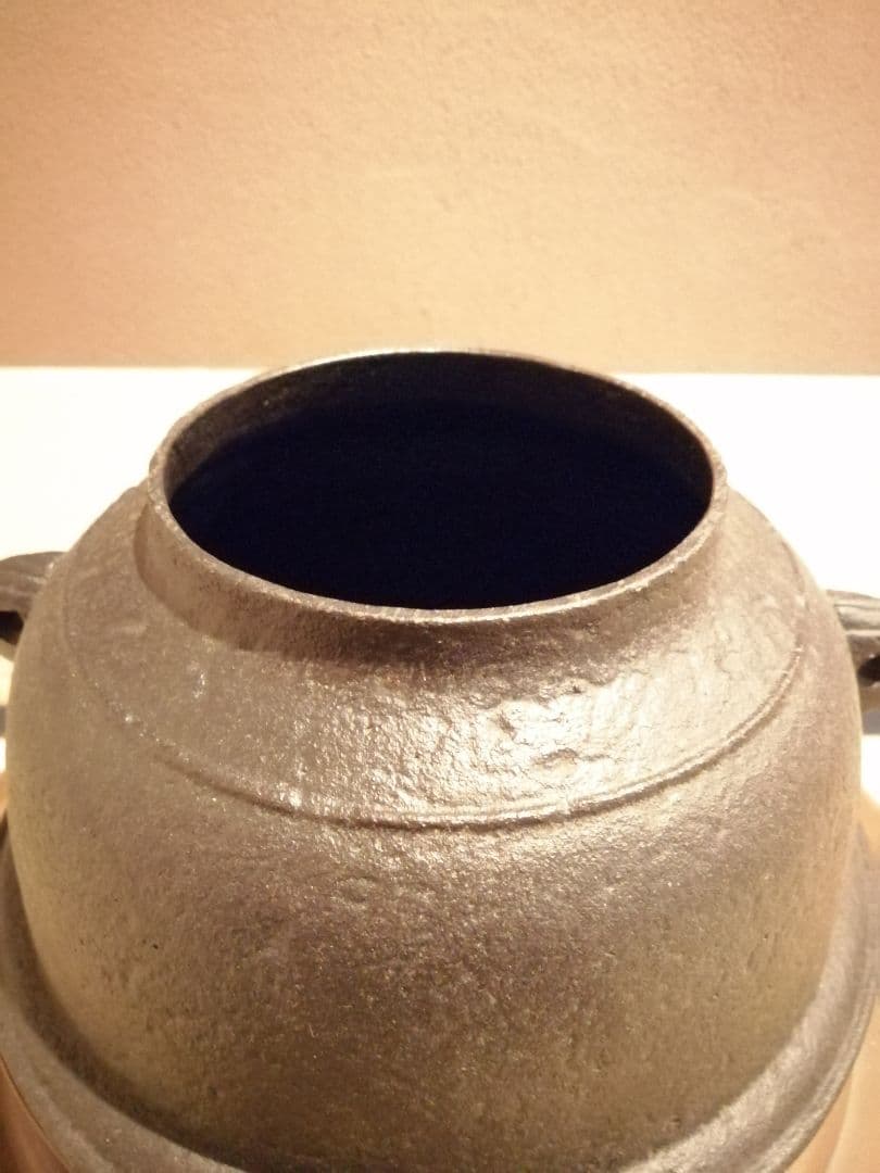 【茶事具】釜師政光、風炉師昇雲造　唐銅朝鮮風炉釜　茶釜　釜401