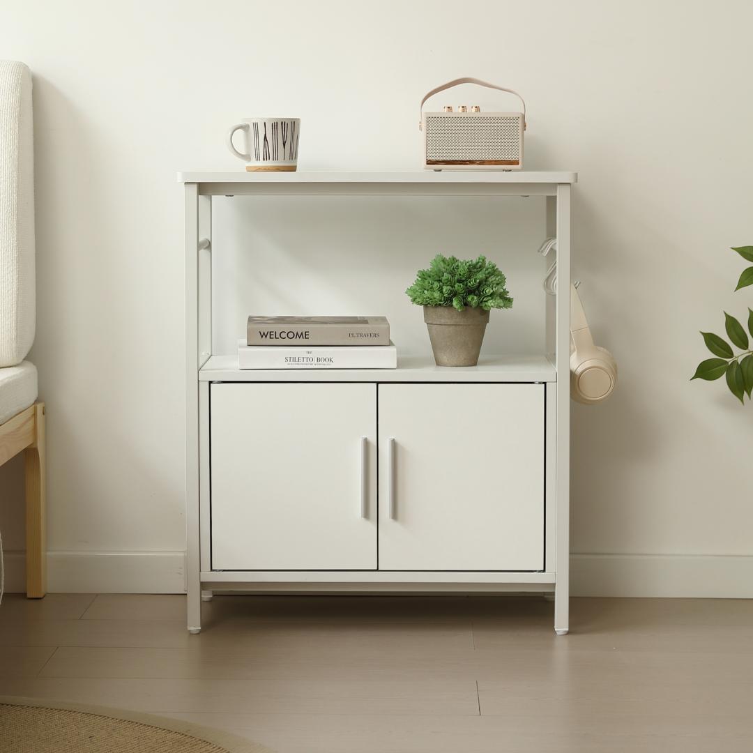 水槽台 水槽スタンド 耐荷重120kg 収納棚 60cm×30cm WHITE