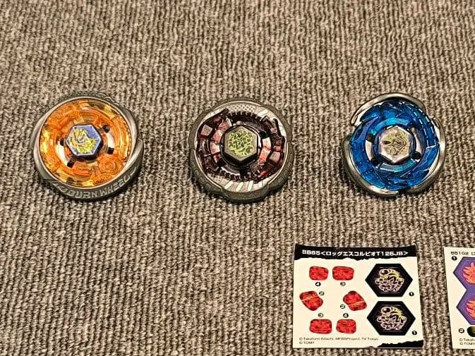 ベイブレード 3個セット｜バーンキャンサー／ロックエスコルピオ／スクリューカプ…