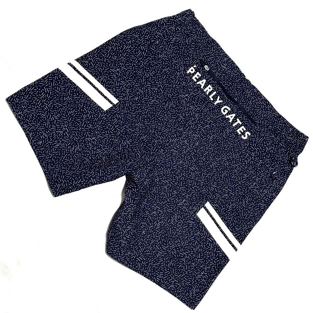 新品タグ付 パーリーゲイツ PGG ショートパンツ 総柄 紺 定価25300円