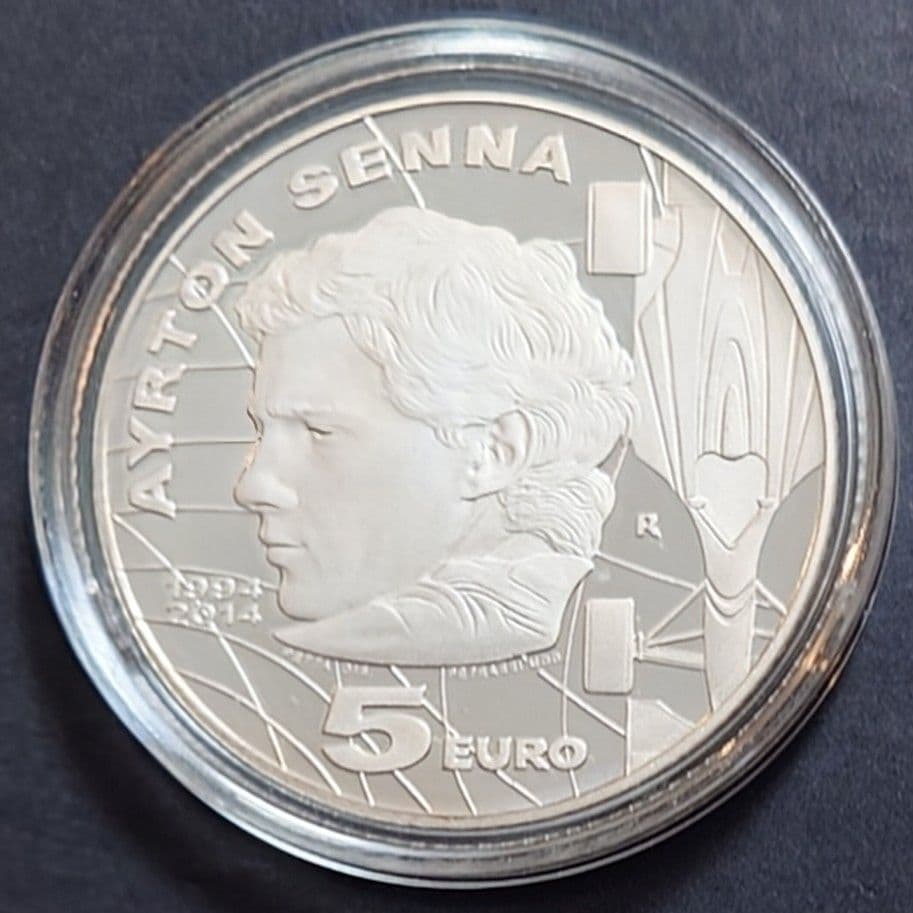 2014年 サンマリノ銀貨 アイルトン・セナ追悼20周記念銀貨 SV925