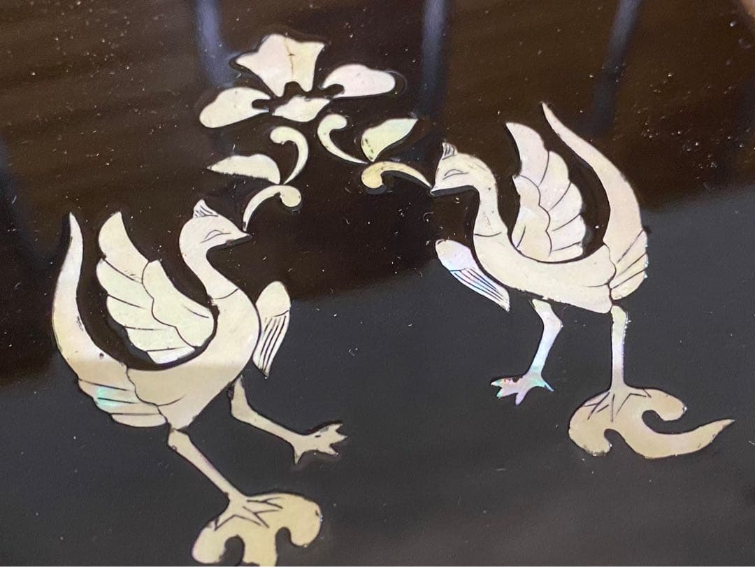 高岡塗 螺鈿細工 書道具 硯 木箱入