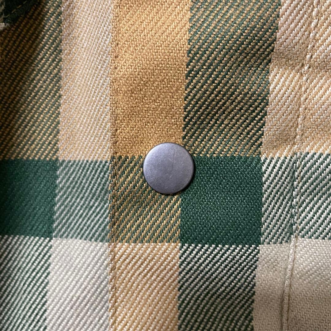 Burtonバートンスキーウェアスノーボードジャケットベージュ緑グリーンチェック