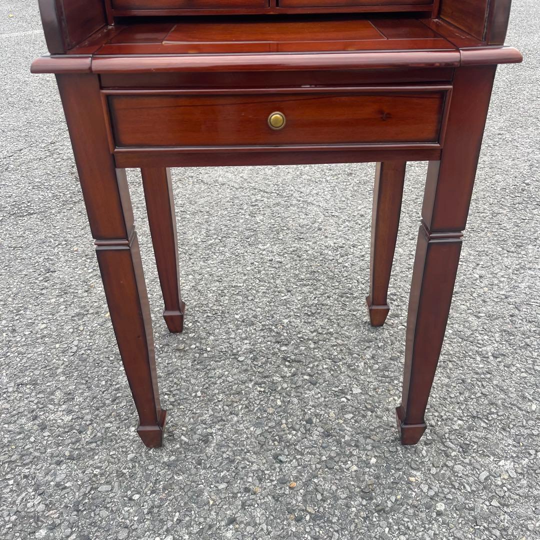 木製ライティングビューロー マホガニー　ダベンポートデスク　ダークブラウン