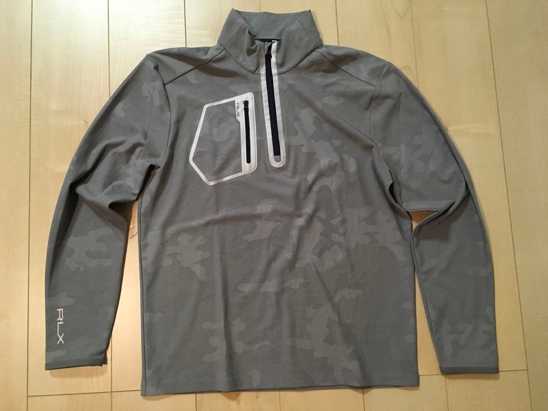 ラルフローレン RLX GOLF ジップアップ プルオーバー M グレーカモ