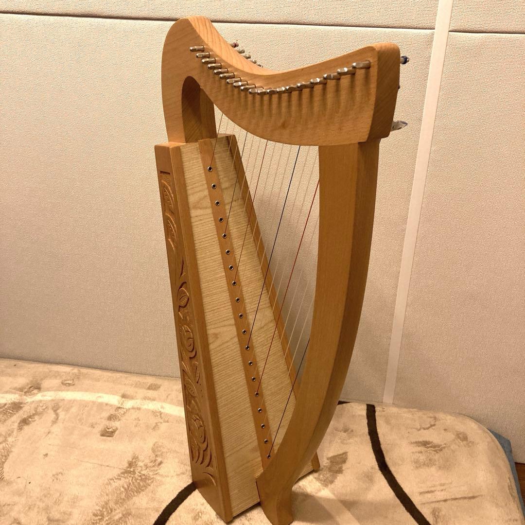 19弦木製ハープ本体と教本セット