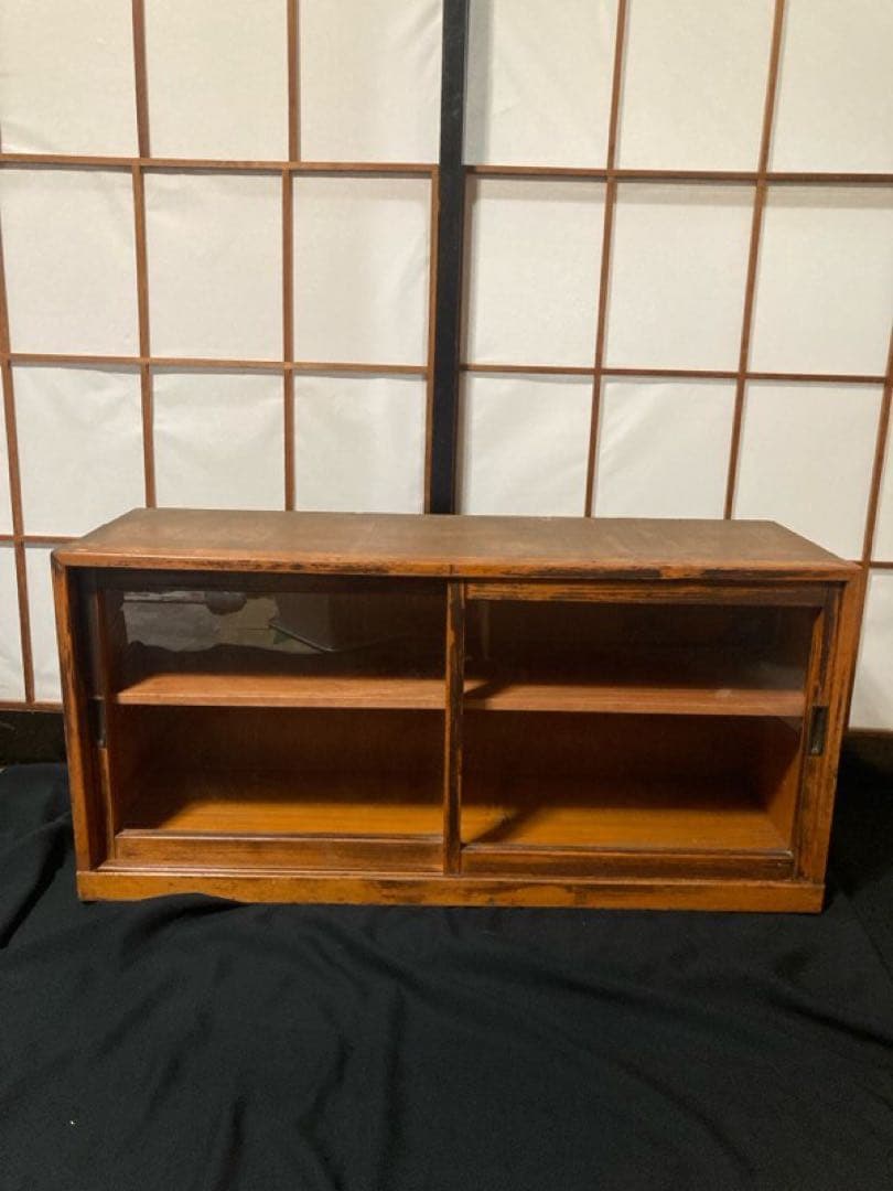 #49 水屋箪笥 食器棚 ショーケース　什器　昭和レトロ　飾り棚　一点もの