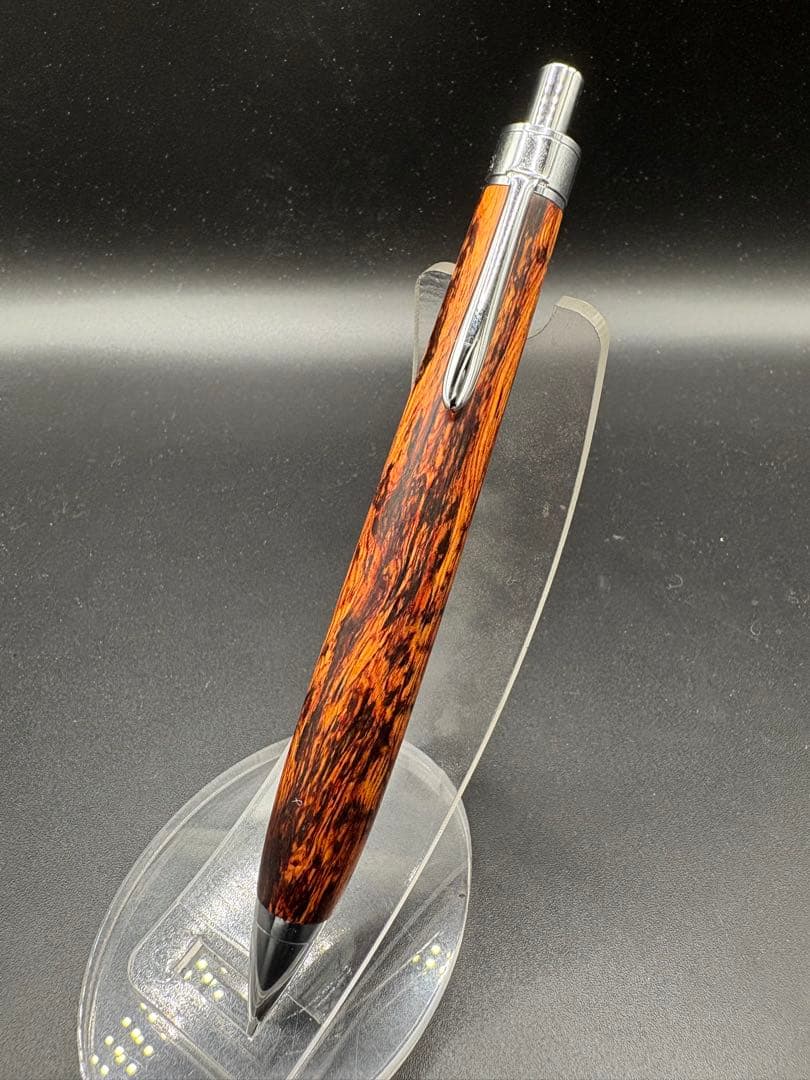 480極上　黄花梨　変わり杢　木軸シャーペン　ボールペン