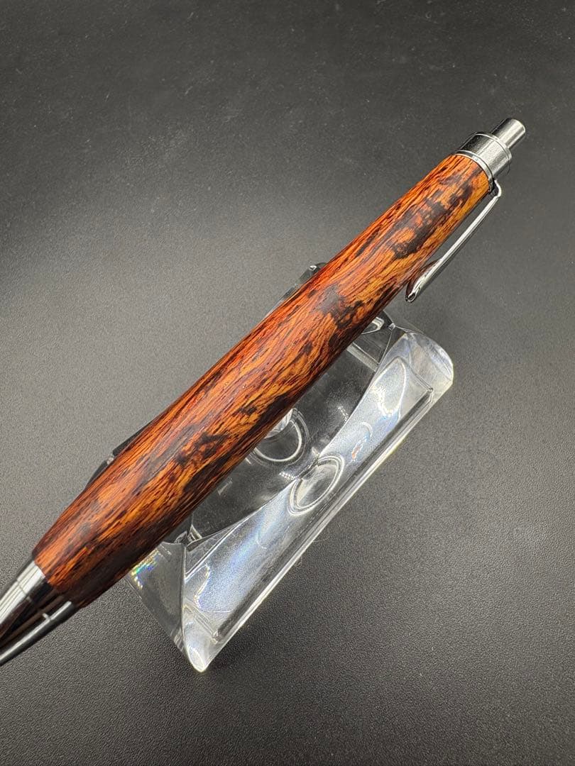 480極上　黄花梨　変わり杢　木軸シャーペン　ボールペン