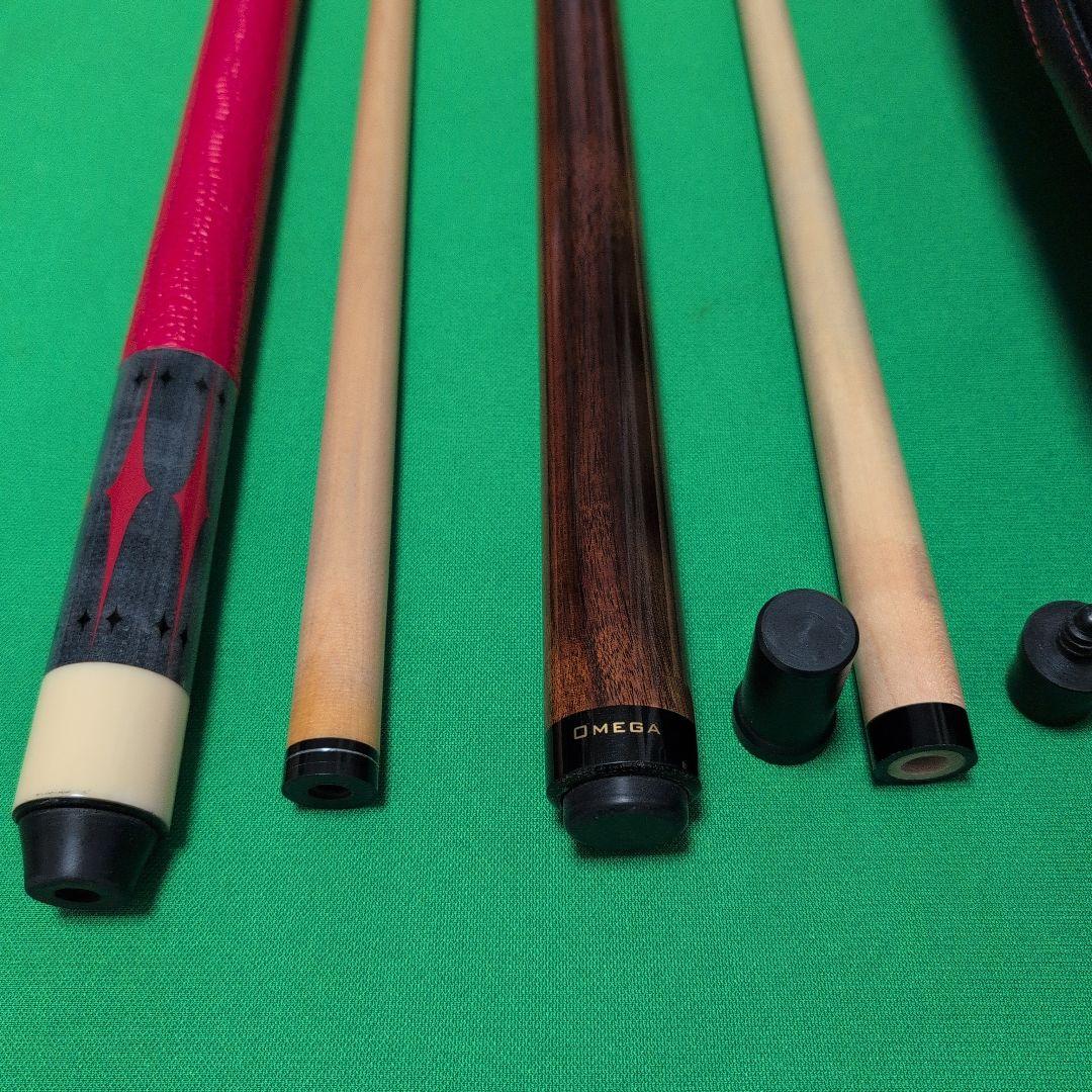 ビリヤードキュー、ケースのセット
