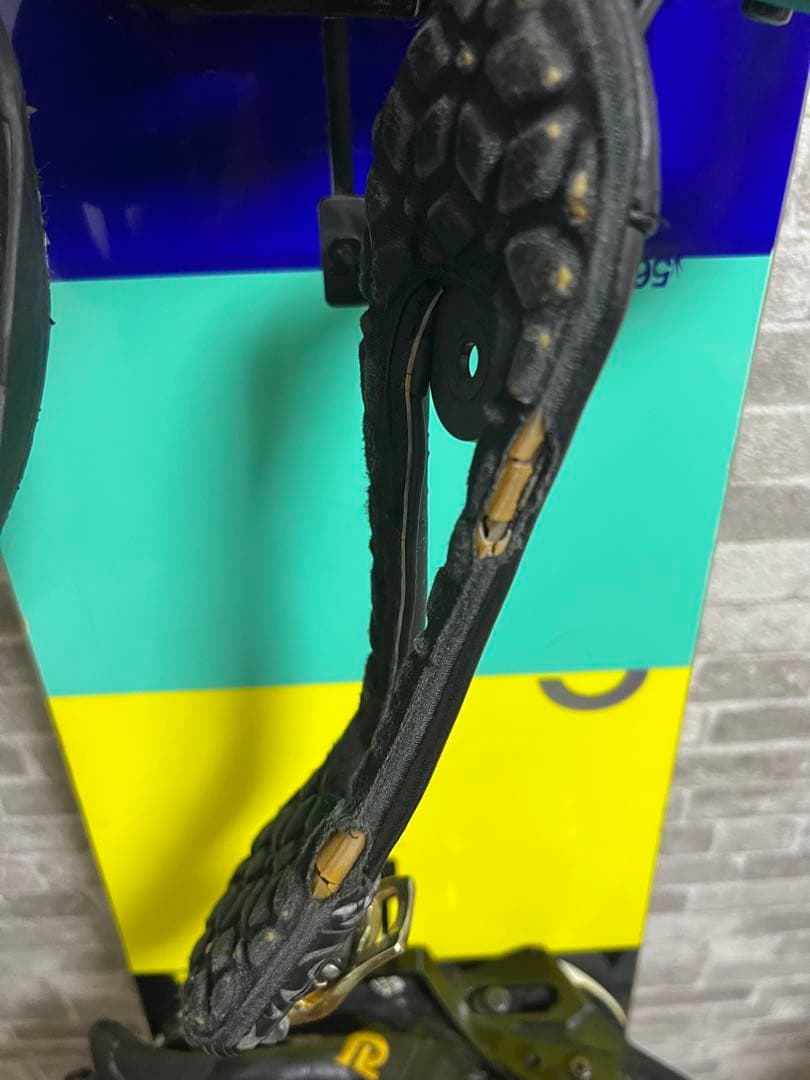 マルチカラー スノーボード ビンディング付き