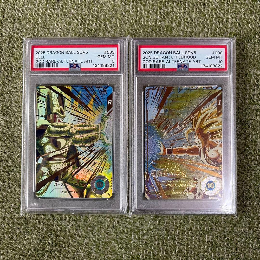 ドラゴンボールダイバーズ SDV5 セル 孫悟飯 少年期 パラレル PSA10
