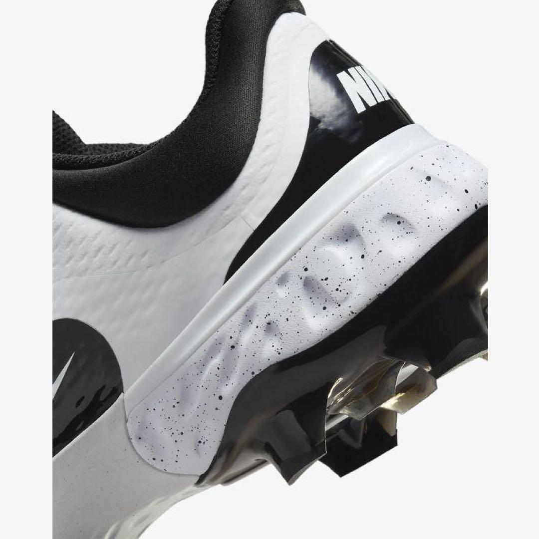 ナイキ アルファ ハラチ エリート 27 野球 スパイク 靴 シューズ 白 黒