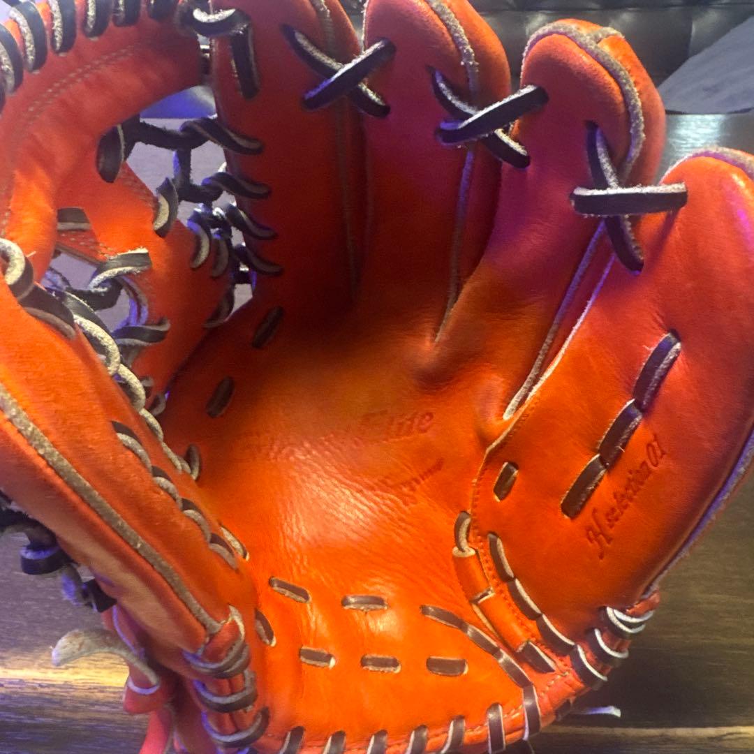 ミズノ　グローバルエリート　軟式グローブ オレンジ