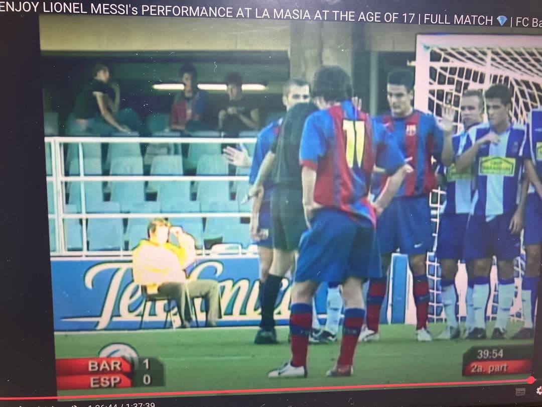 FCバルセロナ ホーム　ユニフォーム　11番　カンテラ時代のメッシ