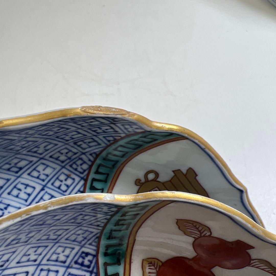 古伊万里　膾皿　17枚　直径15.2㎝　東な7-1201②