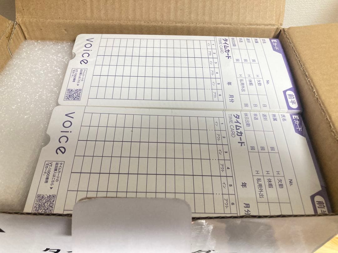 ☆新品未使用 VOICE タイムレコーダー VT-1000 出退勤 タイムカード