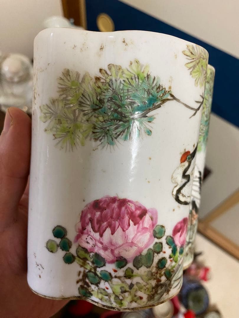 中国美術 筆筒 文房 唐物 骨董 名家