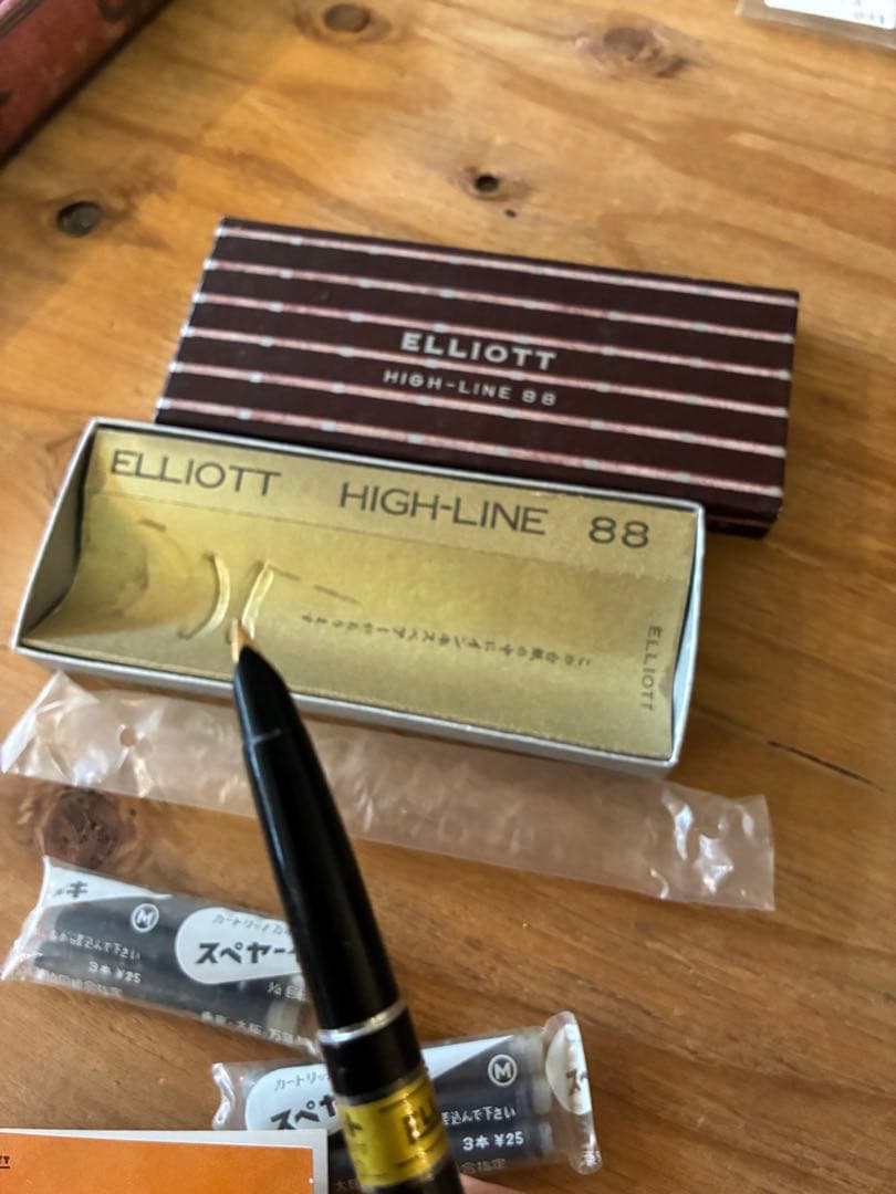 エリオット　万年筆　レトロ　14k