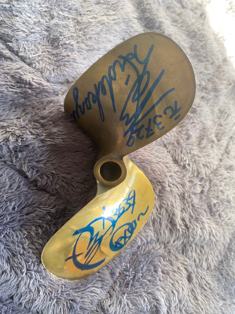 ボートレースプロペラ★サイン入り★レーサー関谷聖二・松田英数・麻雀プロ安藤銀一