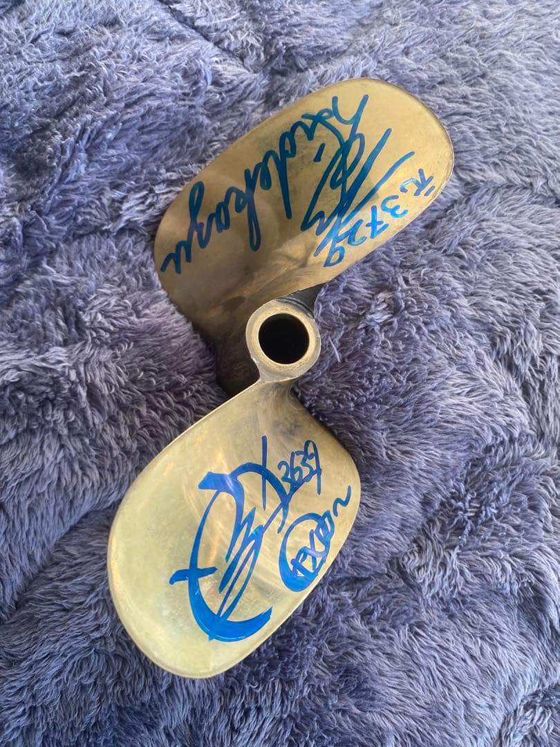 ボートレースプロペラ★サイン入り★レーサー関谷聖二・松田英数・麻雀プロ安藤銀一