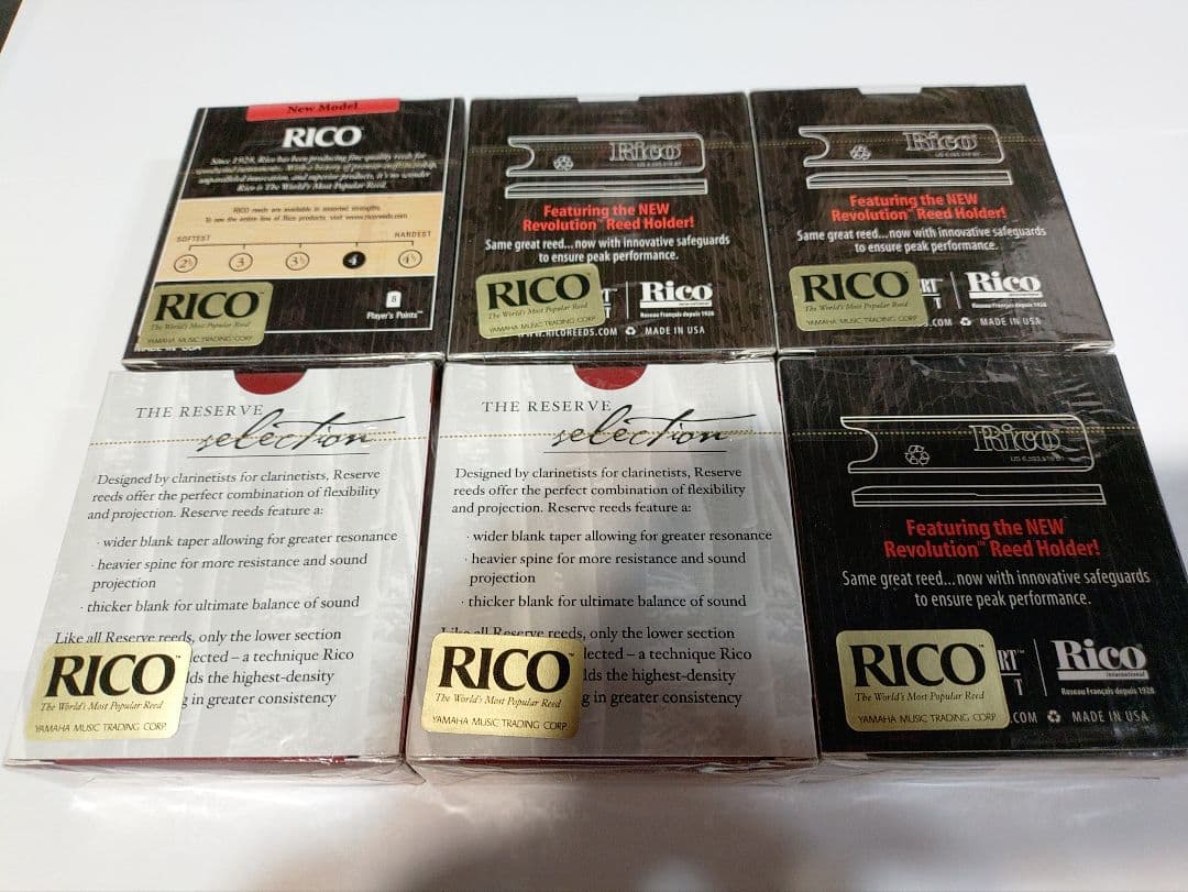 RICO B♭クラリネット用リード 4.0番×6箱/60枚 モデル取り混ぜ
