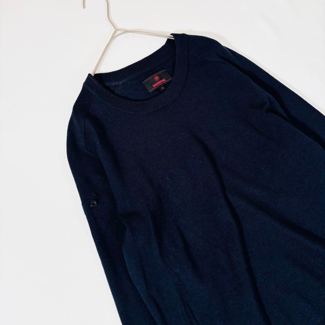 913【訳あり美品✨ ブリーフィング エクストラファインメリノクルーネックニット