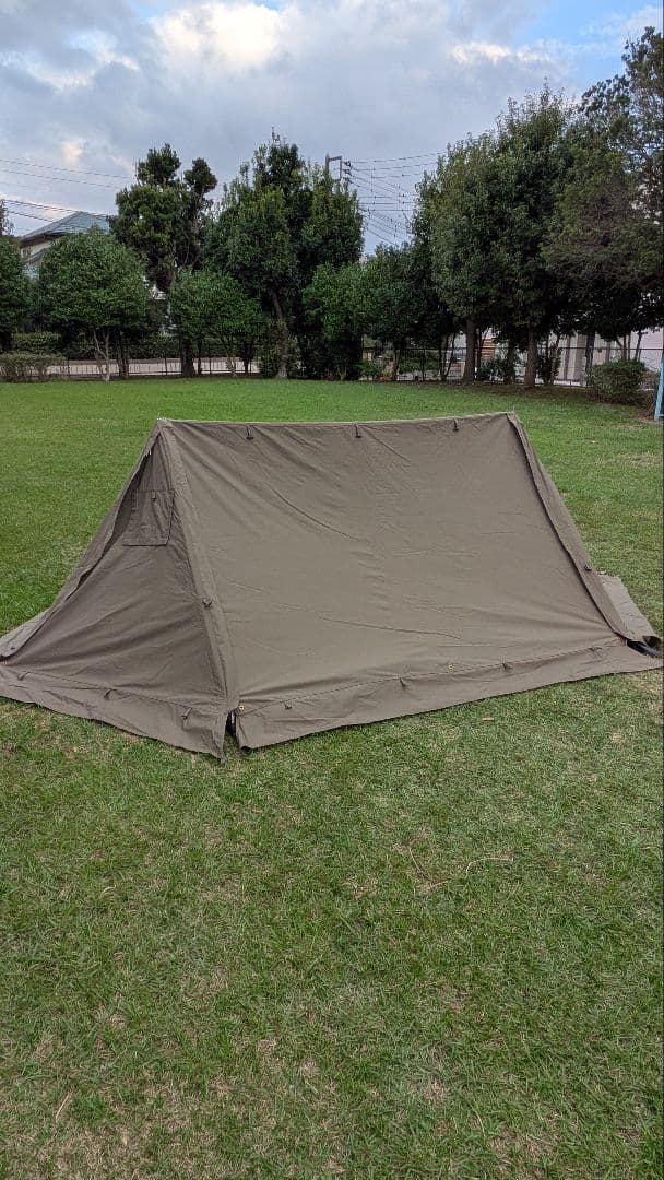 バンドックソロベースEXカーキ　フロントウォール(前幕)　二又2セット接続ポール