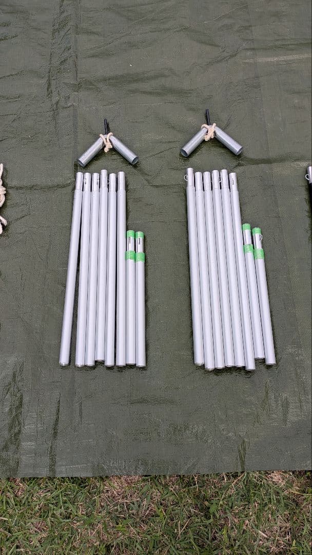 バンドックソロベースEXカーキ　フロントウォール(前幕)　二又2セット接続ポール