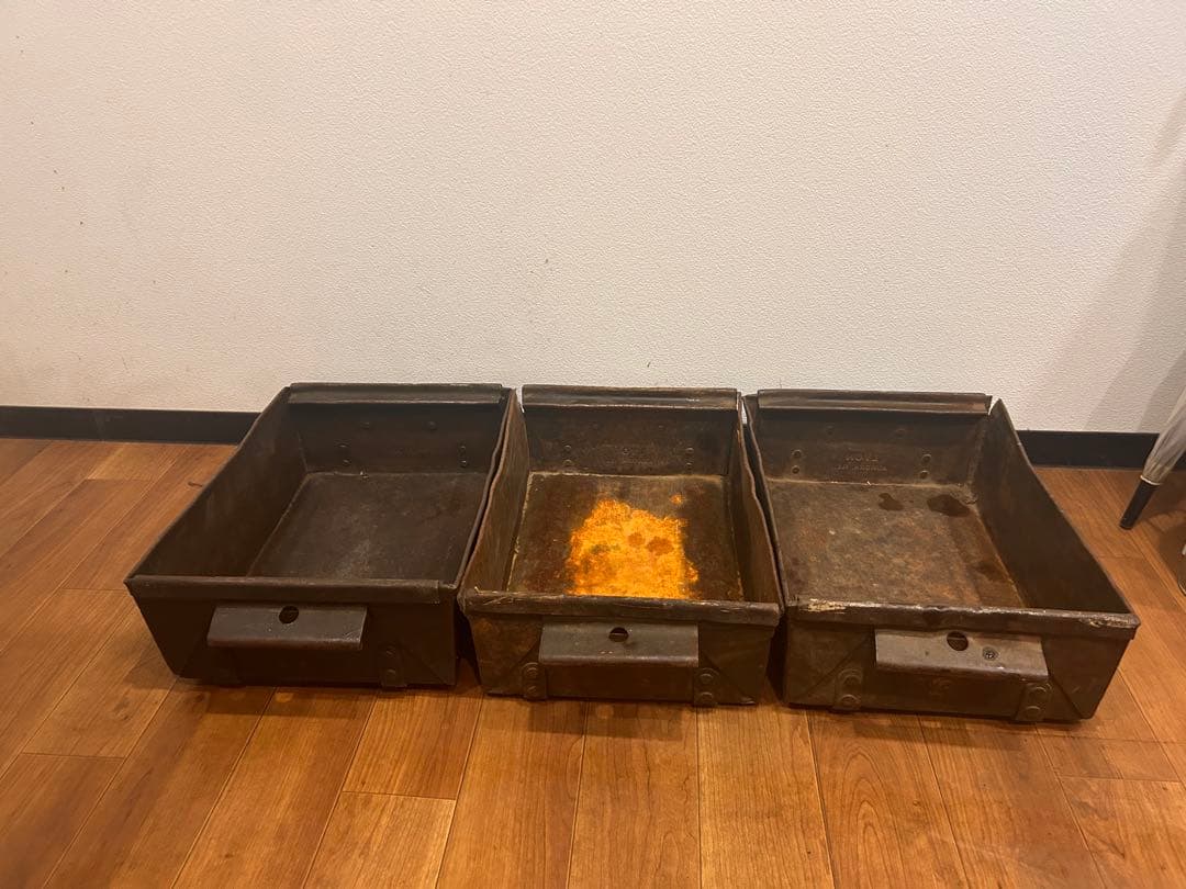 ナーセット3個セットヴィンテージボックス・インダストリアル鉢入れガレージ