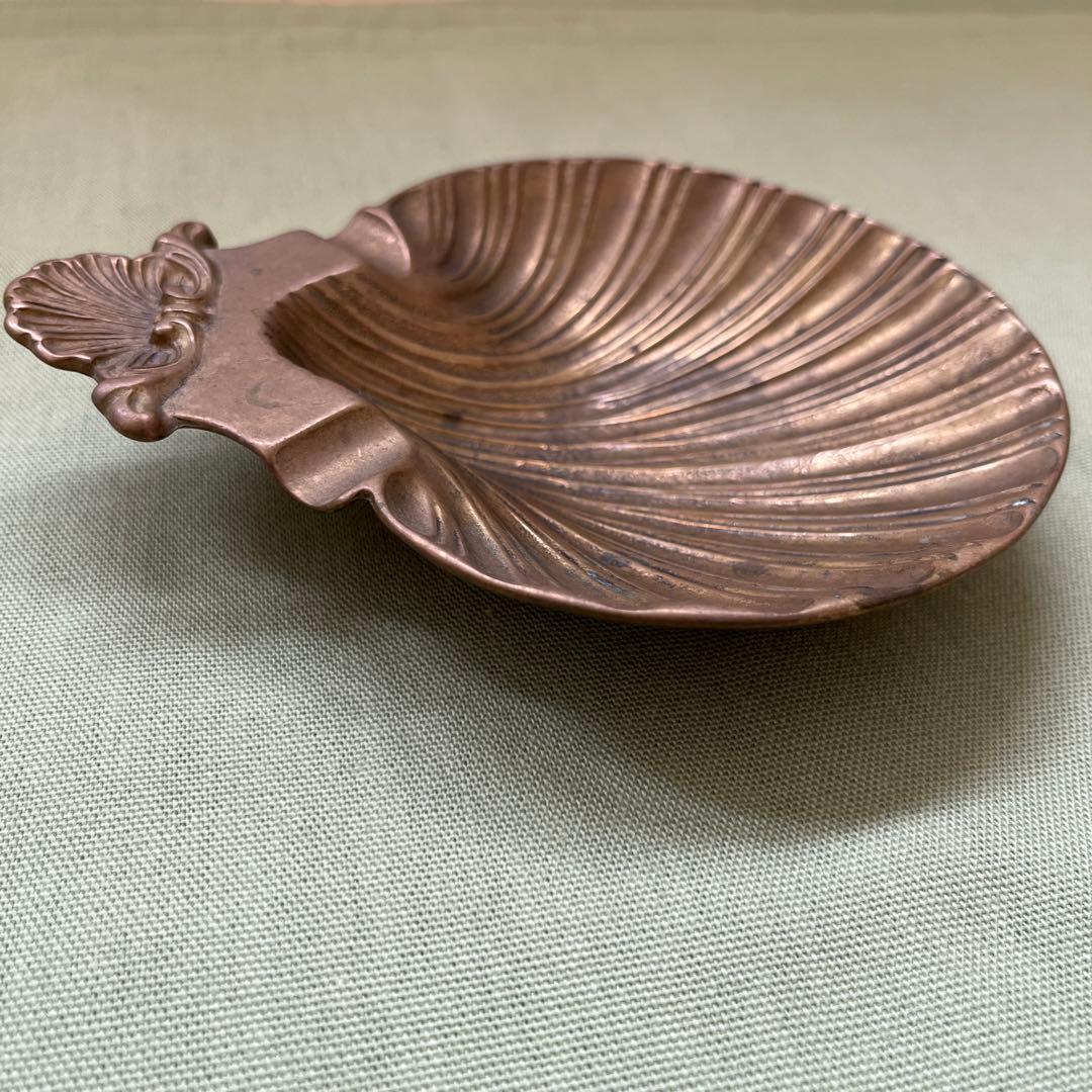 ★アンティーク★真鍮★バスタブ石鹸入れ&シェルトレー灰皿　2点セット