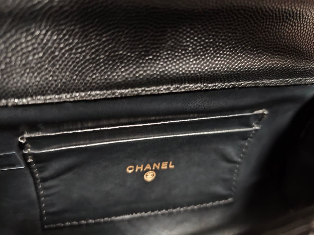 【新品未使用】CHANEL　ノベルティ　ブラックレザー ショルダーバッグ　箱付き