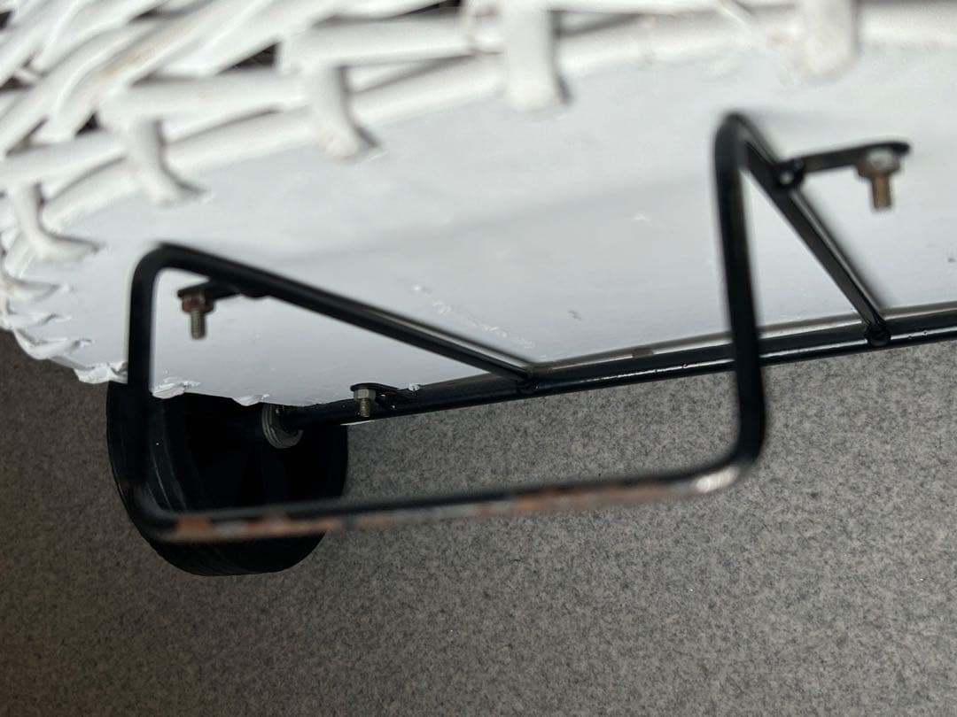 アンティーク　ビンテージ　籐　ラタン　ショッピングカート　バスケット　カゴ　かご