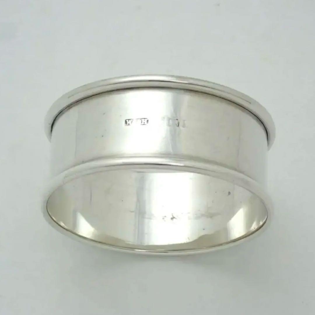 1924年 英国製 アンティーク 純銀製 スターリングシルバー ナプキンリング