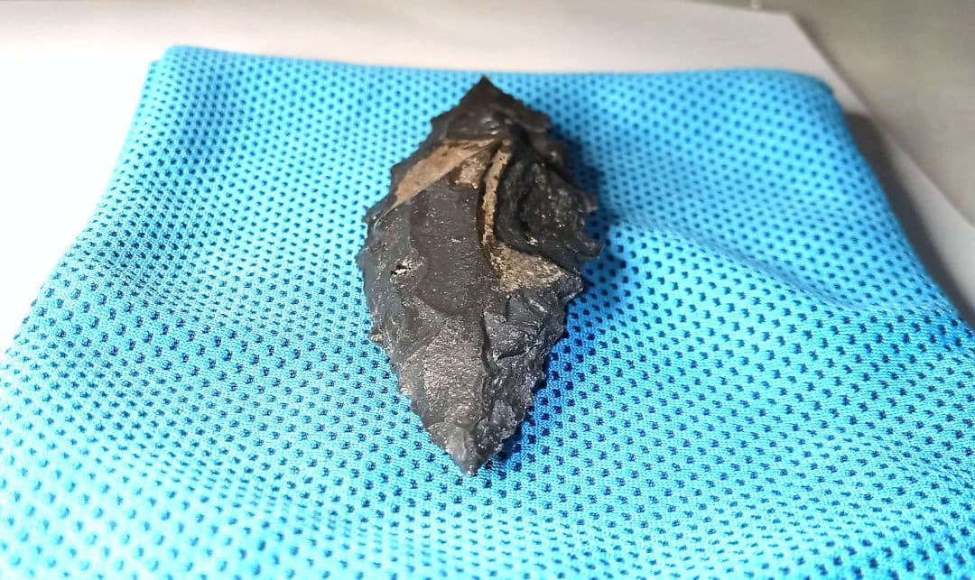 尖頭器 サヌカイト 石器 395 原始時代模写